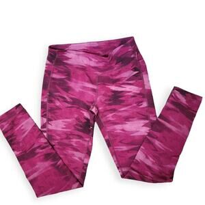 Reebok Dark Pink Camo Low Rise Full Length Activewear Leggings Women Sz XS
